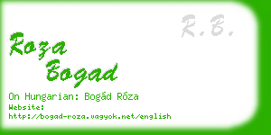 roza bogad business card